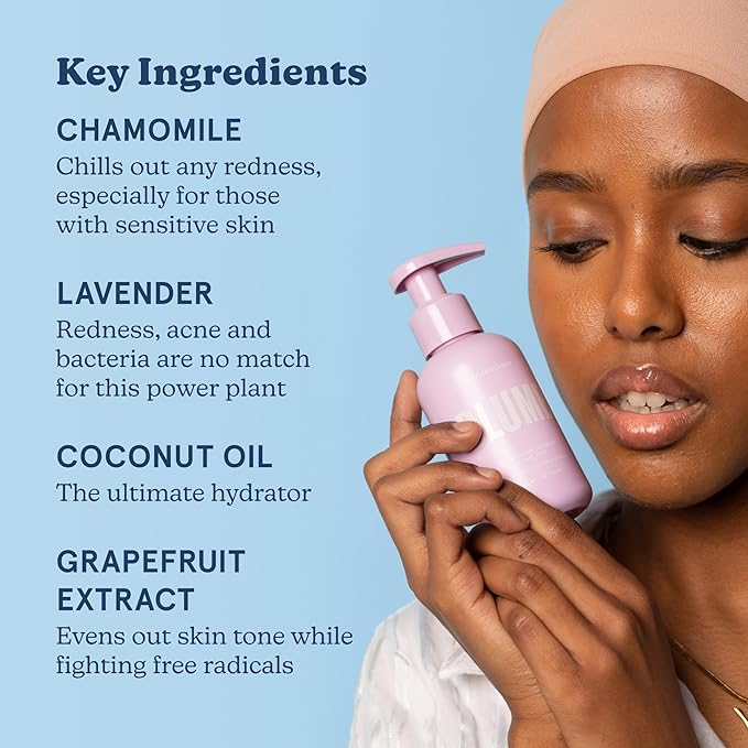 Blume Daydreamer Hydrating Face Wash for Women & Men - Gentle Facial Cleanser Enriched with Chamomile & Lavender to Soothe Skin - Non-Stripping Cream Face Cleanser for Sensitive Skin (4 oz)