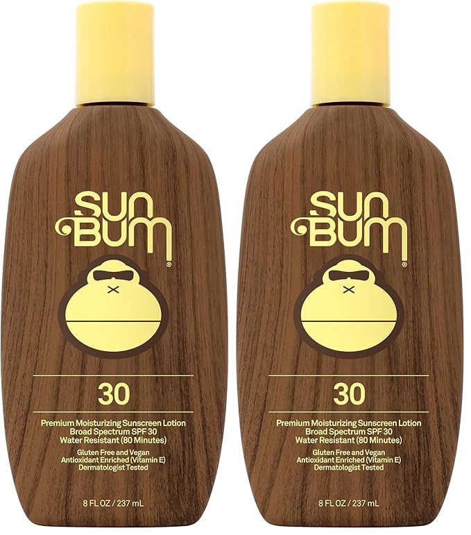 Sun Bum Sunscreen Lotion, SPF 30 | Original Scent | Vitamin E | Hawaii Compliant | 8 oz Pack of 2