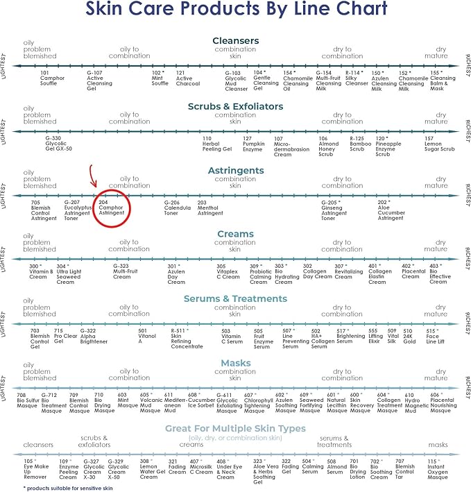 RAYA Camphor Astringent 16 oz (204) | Effective Facial Toner for Oily and Break-Out Skin | Helps Dry Up Blemishes and Control Excessive Oiliness | Made with Camphor and Eucalyptus