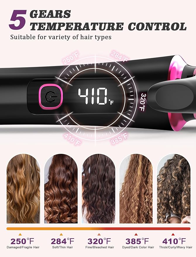 Mini Curling Iron for Travel,110~240V Dual Voltage with European Plug Adapter,Small Curling Iron for Short Hair,1/2 inch Ceramic Curling Irons for Women,Small Barrel for Bouncy Curls,5 Digital Temp