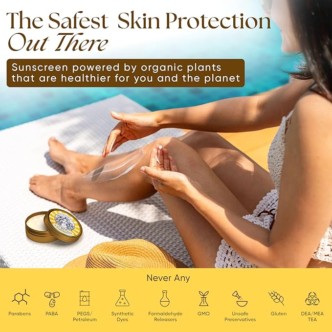 Eat My Face Organic Beef Tallow Sunscreen SPF 30 | Non Nano Zinc Oxide Mineral Sunscreen, Reef Safe & Non Toxic Sunblock for Face and Body, Natural Chemical Free Made in USA, Tallow Zinc Sunblock 4oz