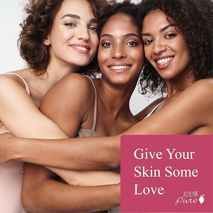 100% PURE Vitamin C Face Serum Hydrating Glow Skin Care with ALA Aloe + Vitamin E Oil - Daily Firming & Correcting Anti Aging Facial Moisturizer for Women & Men All Skin Types, Vegan - 1 Fl Oz