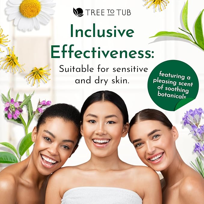 Tree To Tub Glycolic Acid Toner for Face w/Witch Hazel & Hydrating Aloe Vera for Smooth Skin - Minimizes Appearance of Fine Lines & Brightens - Vegan Exfoliating Toner for Women & Men