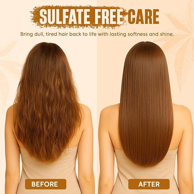 Castor Oil Shampoo and Conditioner Set | 16 fl oz Each | with Batana Oil | Strengthening, Thickening & Hydrating Formula | Supports Hair Growth & Fuller, Healthier Hair