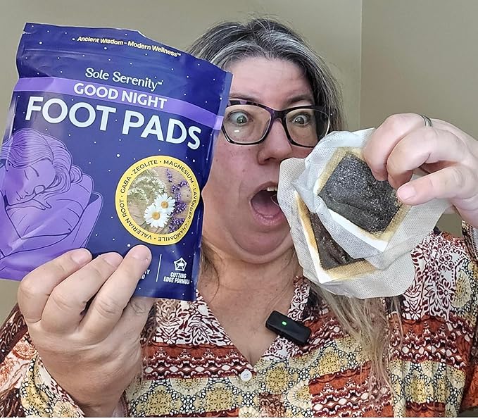 Sole Serenity Good Night Foot Pads with Zeolite Mineral, Magnesium Glycinate, Ashwagandha, Valerian Root and Chamomile for Sleep and Foot Care (Good Night - 3 Pack)