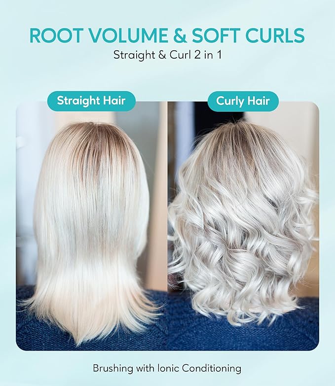 Farery Mini Thermal Brush 3 Temperature Adjustable, 3/4 Inch Travel Curling Iron for Short Hair, Heated Round Brush for Touch-ups and Small Curls, Lightweight Curling Wand for Thin Hair, Dual Voltage