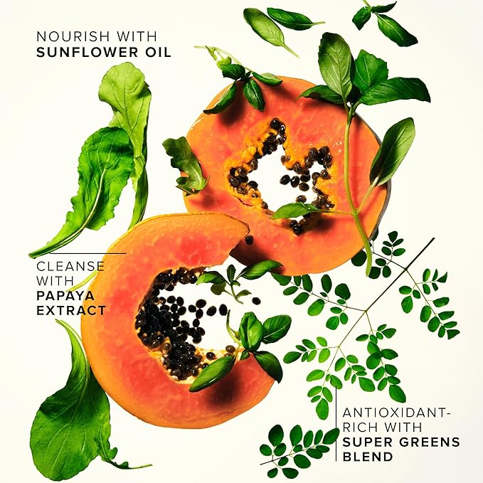 Farmacy Makeup Remover Cleansing Balm - Green Clean Waterproof Makeup Remover + Oil Based Cleanser - Newly Formulated Double Cleanser with Plant Based Waxes + Upcycled Moringa - Fragrance Free (100ml)