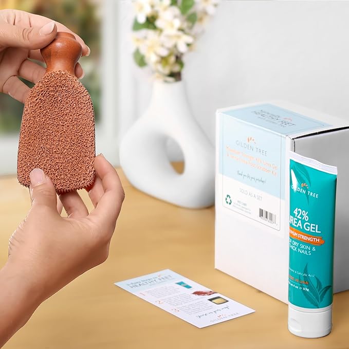 Callus Remover Gel + Foot Scrubber Kit - Pedicure Tools for Dry Cracked Heels