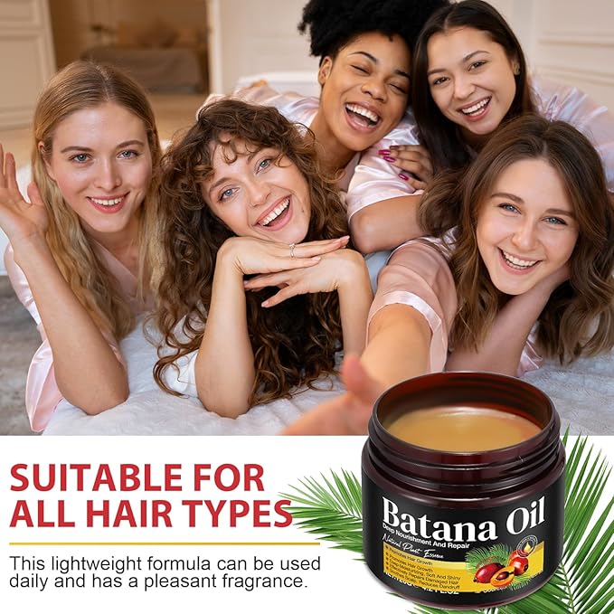 Batana Oil for Hair Growth - 100% Pure Batana Oil - Dr. Sebi B-atana O-il from Honduras - Raw B-atana O-il for Hair Growth - Moisturizes H-air & Scalp -Promotes H-air thickness for Men & Women