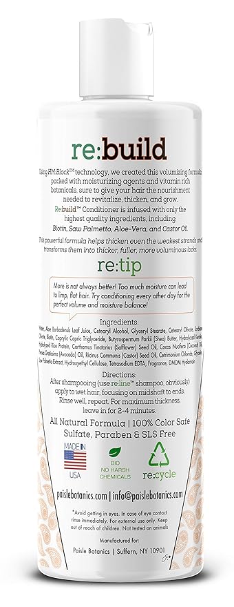 NATURAL Volumizing Shampoo and Conditioner for Hair Growth - DHT Blocking Formula with Biotin for Thinning Hair and Hair Loss Prevention for Men & Women