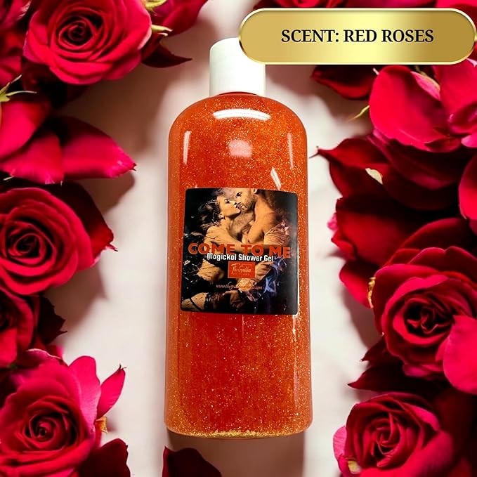 Come to Me Shower Gel – 8 oz Handmade Attraction Body Wash Charged at Altars for Love, Desire & Magnetic Energy – Wiccan, Hoodoo, Pagan, Magick Ritual Use