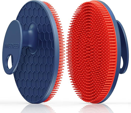 INNERNEED Magnetic Silicone Body Scrubber for Shower – Soft, Hygienic Exfoliating Body Brush with Magnetic Core for Daily Cleansing, Circulation & Skin Vitality