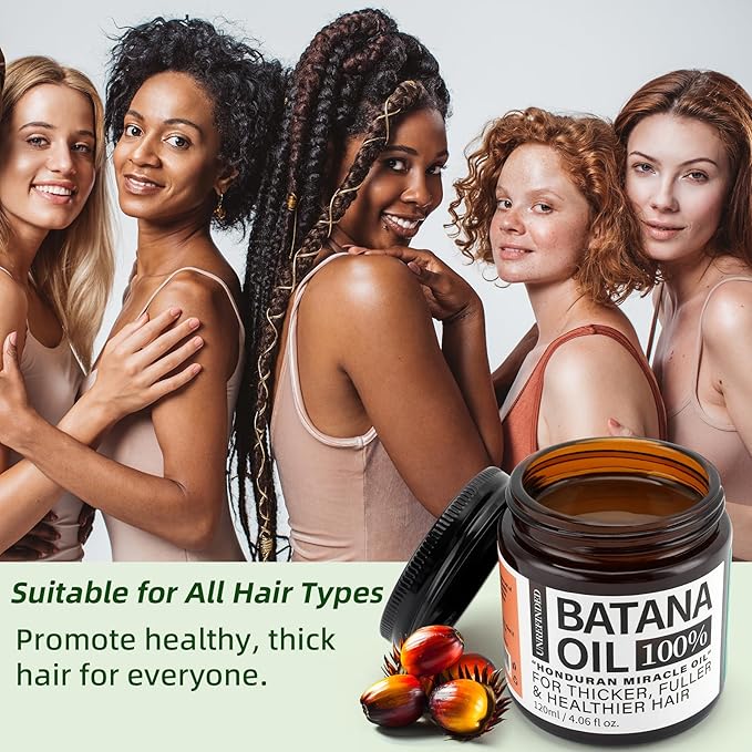 Batana Oil for Hair Growth Dr. Sebi 100% Natural, Unrefined and Organic Batana Oil from Honduras, 4.06 Ounce Jar