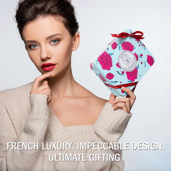 La Chatelaine 20% Shea Butter Hand Cream Travel Size Tin, Gift Set for Women, Nourishing Hand-Care Set for Holiday (Coconut Milk, Shea, Lychee Cranberry)