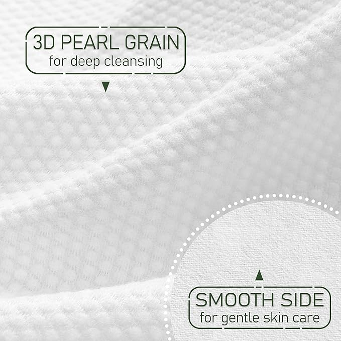 Bamboo Viscose Disposable Face Towel Biodegradable Large Dry Face Wipes 60 Count Extra Thick Soft Clean Facial Towels for Sensitive Skin, Makeup Removing, Facial Cleansing, Nursing, Travel