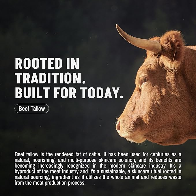 FORGE SKIN® Beef Tallow Face Wash for Men [TALLOW-BASED] - Morning Nourishing Hydrating Facial Cleanser - Gentle Cleansing Moisturizer for Hydration - Exfoliating Facial Skincare for Clean Skin (5 OZ)