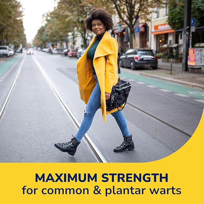 Dr Scholl's Clear Away Plantar Wart Remover Extra-Thick Bandages for Feet, 24 Treatments - Clinically Proven Effective Wart Removal and Cushioning Pain Relief, Comfortable Multi-Day Coverage Patches