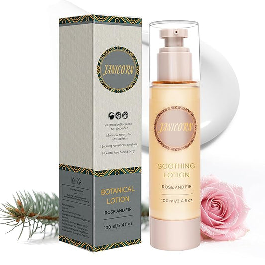 Forest Rose & Evergreen Aromatherapy Body & Massage Lotion – Lightweight Hydration with a Bright Woody-Floral Essential Oil Aroma for a Balanced Daily Use Experience, 3.4 fl oz / 100 ml