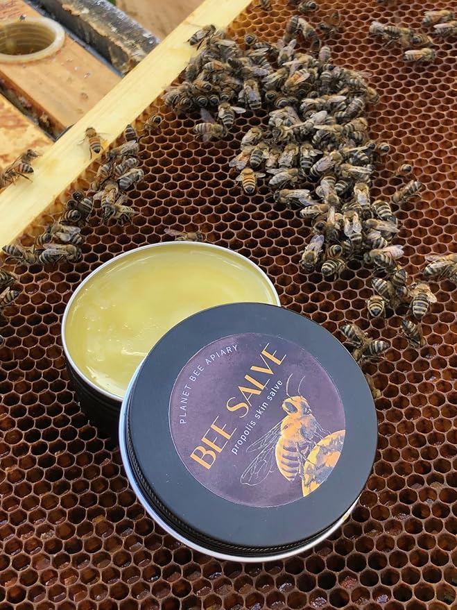 Salve, Hand Salve, Healing Balm, Dry Skin Salve with Beeswax and Propolis, Skin Repair, Moisturizer, All Natural, UNSCENTED BEE SALVE 1oz