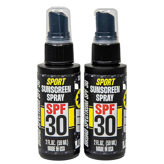 Mo’ Handsome Sport Sunscreen Spray SPF 30-2 Pack - Broad Spectrum, Reef Safe, Water Resistant (80 min), TSA Travel Size, Made in USA