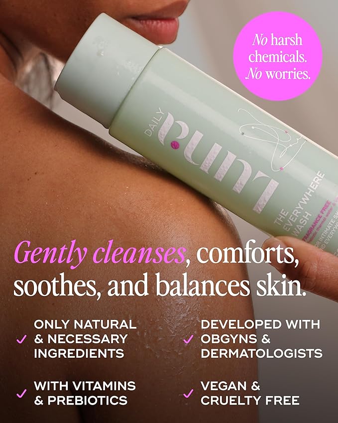 Luna Daily Fragrance-Free Feminine Wash, Unscented | pH-Balanced Body Wash for Sensitive Skin | Hydrating & Moisturizing Cleanser for Dry Skin | Gentle & Pregnancy-Safe, 250ml