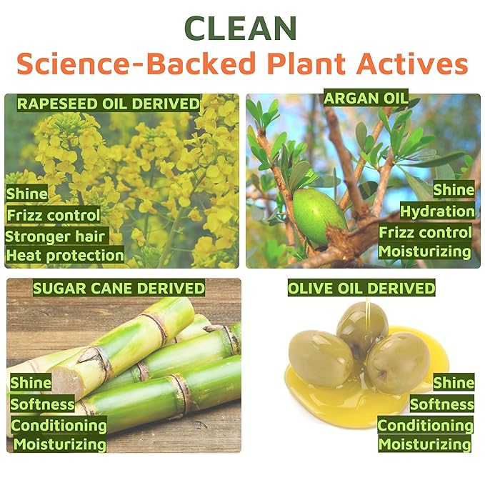 Hair Oil for Frizzy, Damaged, Dry Hair | Hydrating, Lightweight, Vegan & Natural Hair Oil | Tames Frizz, Adds Shine, Softness, Conditioning & Heat Protectant for All Hair Types