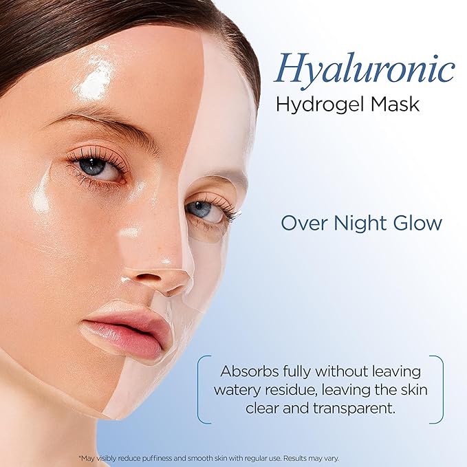 Hyaluronic Acid Hydrogel Face Mask – Deep Hydration, Pore Refining & Anti-Aging Wrinkle Care – Dermatologist Tested Korean Skin Care – Vegan, Cruelty-Free, Clean Beauty – Pack of 6