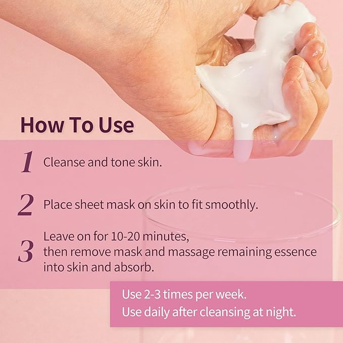 DERMALOGY by NEOGENLAB Probiotics Relief Mask, Pack of 5 (0.88 oz / 25g) - Hydrating & Firming Facial Sheet Mask with Probiotics Lactobacillus & Bifida & Collagen - Korean Skin Care