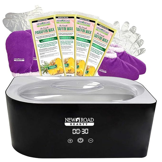 Paraffin Wax Machine for Hand and Feet, Paraffin Wax Kit, Quick Heating Touch Screen Paraffin Bath, Purple Terry-Cloth Mitts and Booties, Paraffin Wax for Arthritis, 4-Pack Pineapple