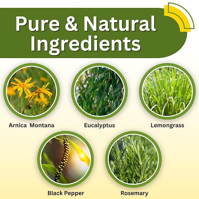 Relief Arnica Cream Natural Lotion for Effective Sore Muscle Relief | Arnica Bruise Cream with Lemongrass & Eucalyptus Essential Oils | Best Massage Lotion for Massage Therapy – 2 Pack