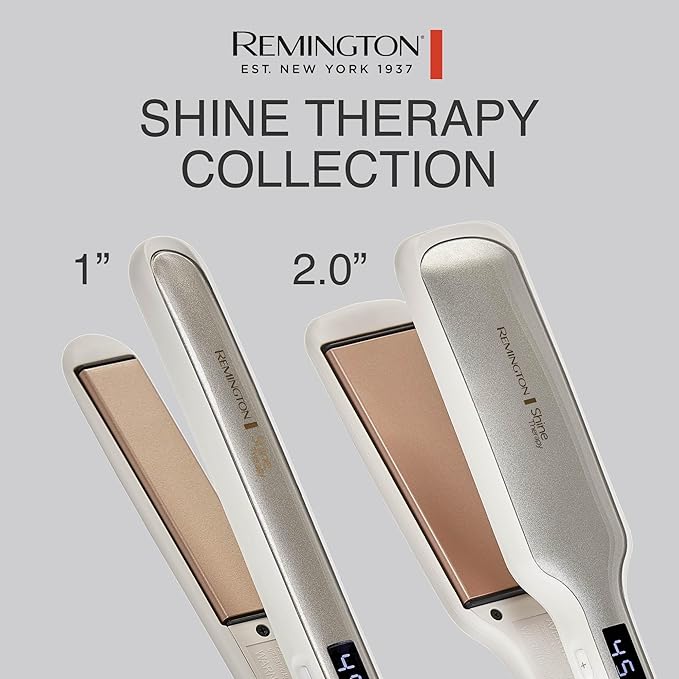 Remington Shine Therapy 1 inch Hair Straightener Iron, Flat Iron Infused with Argan Oil & Keratin, Professional Ceramic Flat Iron for Less Frizz, Shines and Smooth, Styling Tools