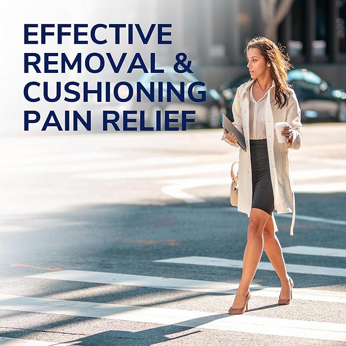 Dr Scholl's Clear Away Plantar Wart Remover Extra-Thick Bandages for Feet, 24 Treatments - Clinically Proven Effective Wart Removal and Cushioning Pain Relief, Comfortable Multi-Day Coverage Patches