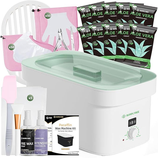 7000ml Paraffin Wax Machine for Hand and Feet-White Hand Wax Paraffin Machine for Hands with 10pcs Aloe Vera Paraffin Bath Refills,Ideal Gifts for Women