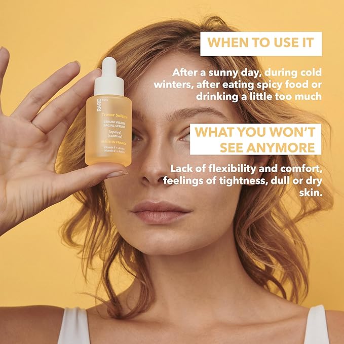 RARE Paris Trésor Solaire Soothing Kit — 5 Sheet Masks, 30 Pairs Under-Eye Patches & 1 Soothing Face Serum | 1-Month Comfort Routine