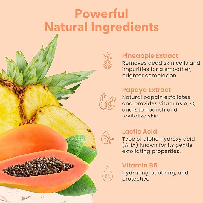 Patchology Exfoliate Mate Face Mask - Exfoliating Facial Sheet Masks w/Papaya & Lactic Acid Serum, Removes Dead Skins & Unclogs Pores for Smooth & Brighter Skin - Ultimate Skincare Solution (4 Count)