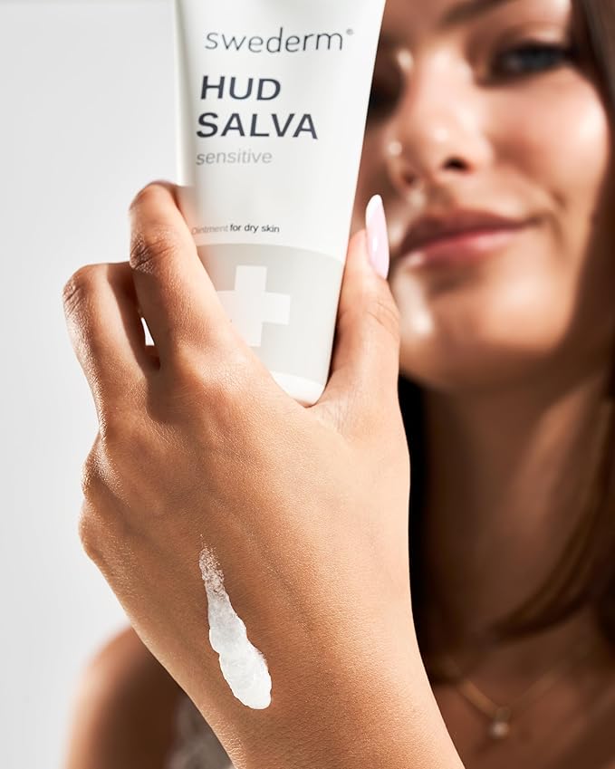 swederm Hudsalva Sensitive 3.38 Oz - Foot and Hand Eczema Cream - Healing Ointment with Glycerine - Full Body Moisturizer for Dry Skin and Callus - Quickly Absorbing - Made in Sweden