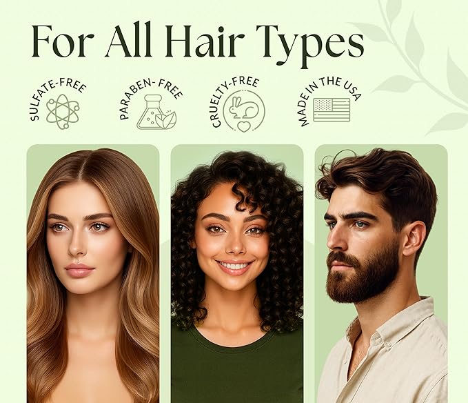 Biotin Shampoo and Conditioner Set for Men & Women | 16 fl oz Each | with Rosemary & Mint | Sulfate Free Hydrating & Strengthening Hair Care for Thinning, Color-Treated & Dry Hair