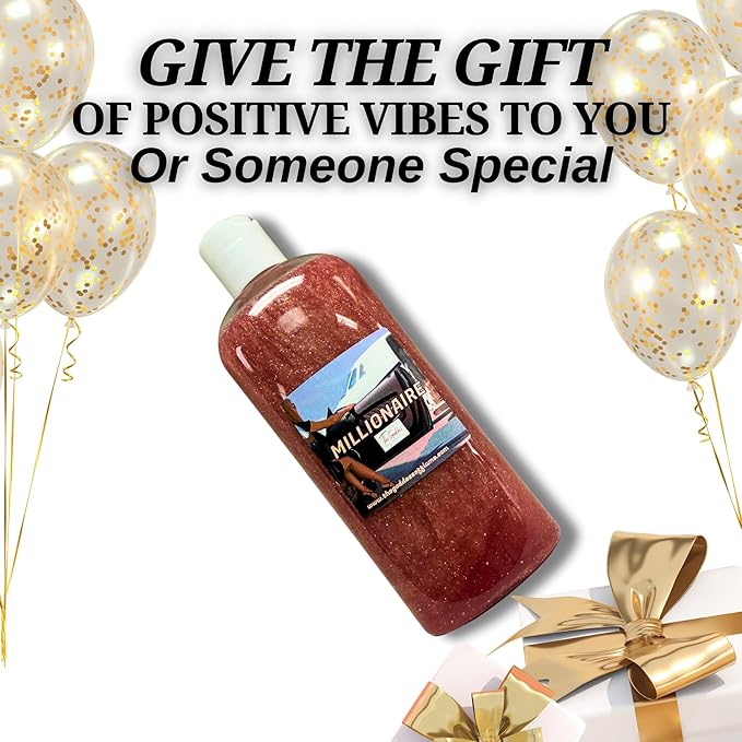 Millionaire Shower Gel – 8 oz Handmade Luxury Body Wash Charged at Altars for Wealth, Success & Confidence – Rich Scent, Vegan & Sulfate-Free – Wiccan, Hoodoo, Pagan, Magick Ritual Use