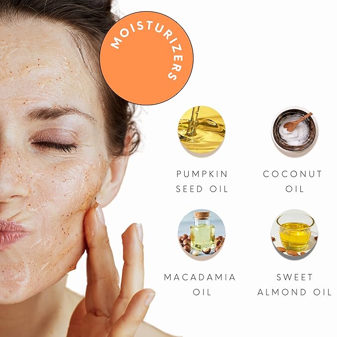 Serious Skincare Phyto Pumpkin Exfoliating Face + Body Scrub, Gently Exfoliates & Hydrates, Moisturizing Almond Oil, Coconut Oil for Soft, Radiant Skin, Smooth Away Rough Dry Skin Bumps 8 Fl. Oz.