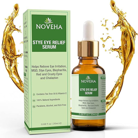 NOVEHA Stye Relief Serum | for Blepharitis Management, Eyelid Bumps (20 ml)
