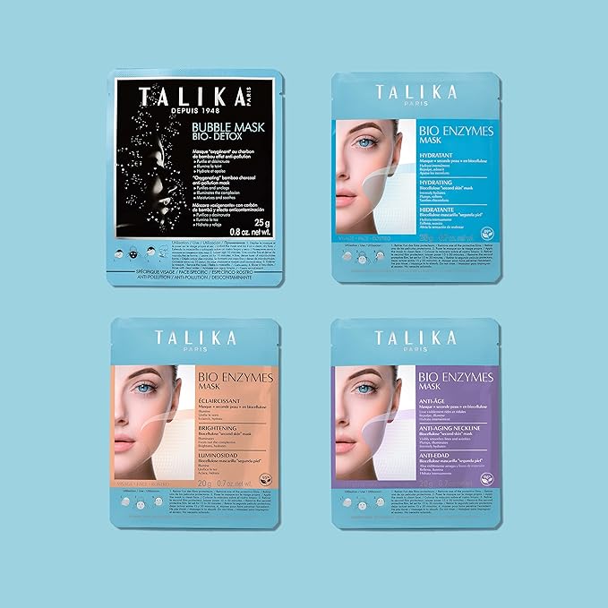 Talika Bio Enzymes Anti-Ageing Mask - Smoothing Anti-Ageing Face Mask - Biocellulose Moisturising Mask - Second Skin Effect Beauty Sheet Mask - 12g