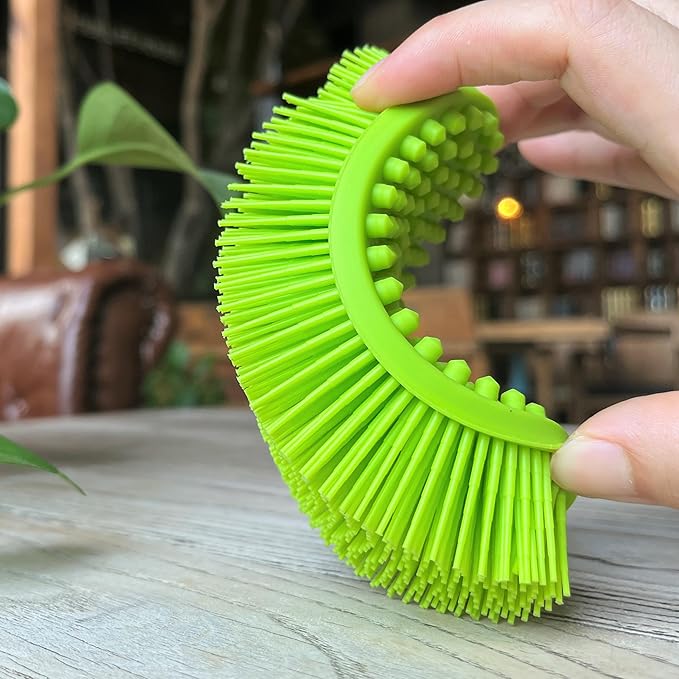 Premium Sensory Brushes for Kids or Autism,Soft Silicone Body Scrubber,2 in 1 Sensory Room Occupational Therapy,Silicone Loofah,Pets Shower Brush Bath Brush Shampoo Brush (3pcs(Oval))