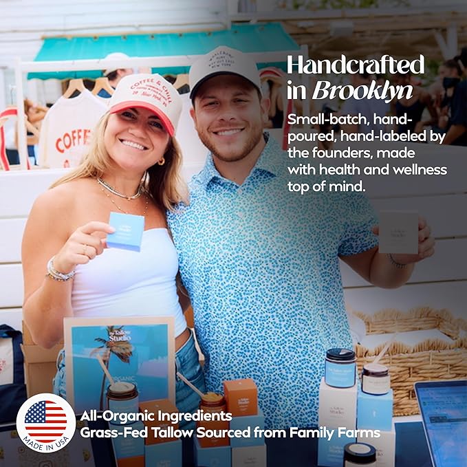 Everyday Tallow Mineral Sun Balm ~ SPF 30 | 100% Grass-Fed & Organic | Face & Body | Naturally Scented with Frankincense & Lavender Oil | Zinc Oxide | Water Resistant (2oz)