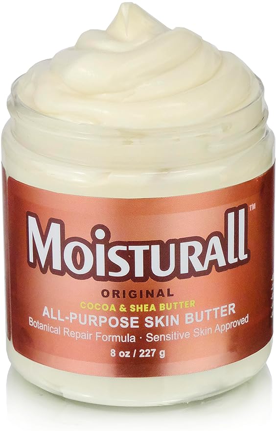 Beesaluxe Moisturall Original All-Purpose Body & Face Butter - Propolis, Honeyquat, Cocoa & Shea - Rich Moisturizer for Sensitive, Dry Skin (8 Ounce)