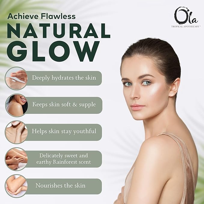 Rainforest Body Butter – Moisturizing Cream with Pure Coconut Oil and Hawaiian Plant Extracts - Ideal for Dry Skin - 5.6oz