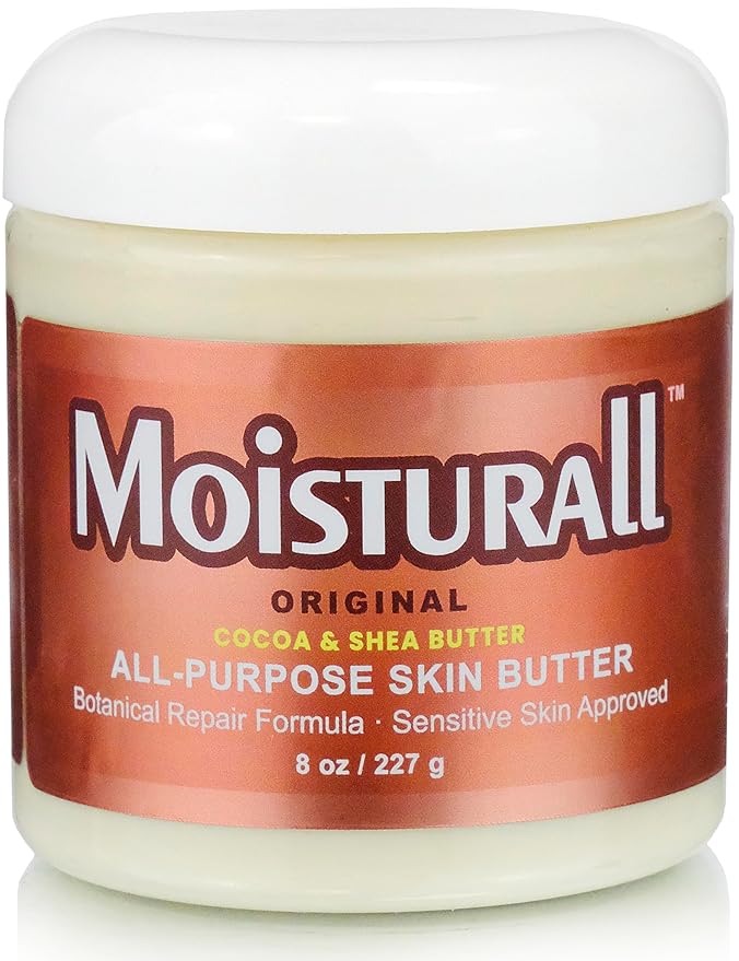 Beesaluxe Moisturall Original All-Purpose Body & Face Butter - Propolis, Honeyquat, Cocoa & Shea - Rich Moisturizer for Sensitive, Dry Skin (8 Ounce)