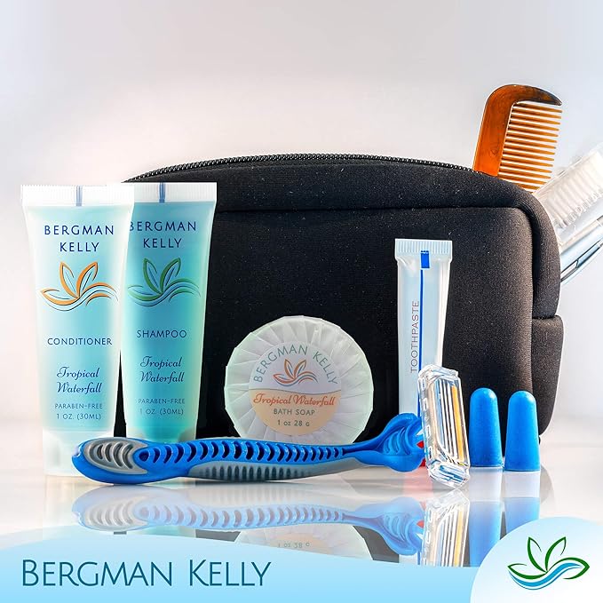 BERGMAN KELLY - Travel Size Lotion - 1 fl oz, 18000 PK, Tropical Waterfall - Delight Your Guests w/Invigorating & Refreshing Body Lotion - Quality Mini & Small Size Guest Hotel Toiletries in Bulk