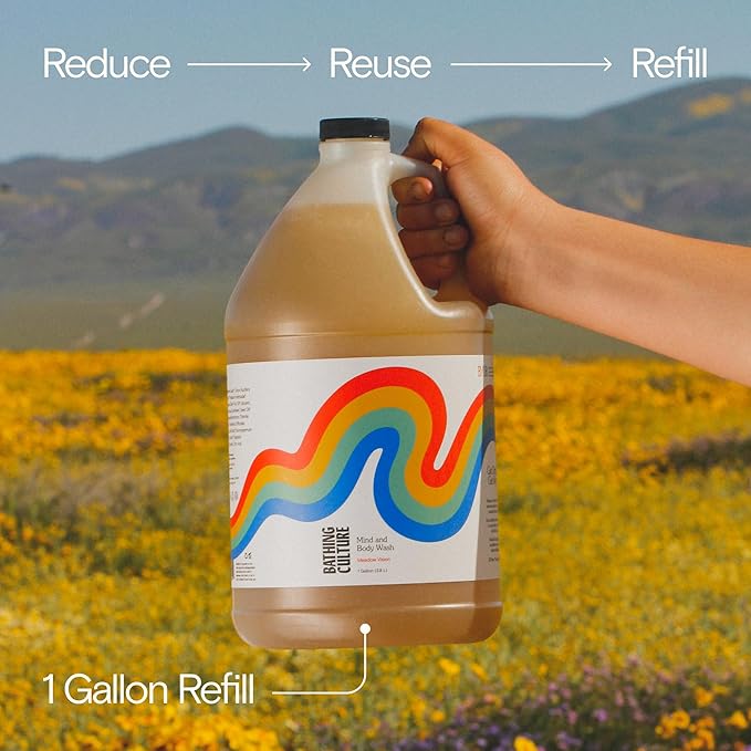 Bathing Culture, Organic Mind + Body Wash, Natural, Biodegradable, Sustainable, Vegan Personal Care, All Natural Organic Body Wash for Women and Men, 2.7 fl oz, Meadow Vision Scent, Holiday Gift Idea