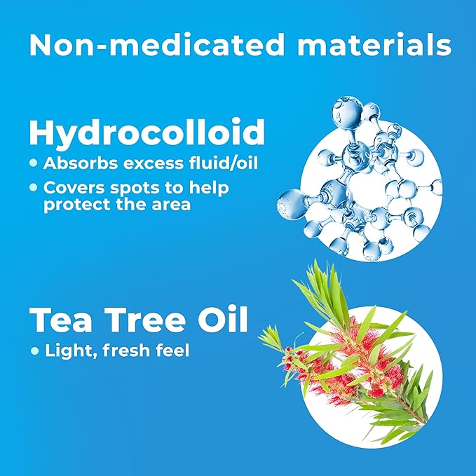 Pimple Patches for Face (120 Patches), Hydrocolloid Acne Patches with Tea Tree Oil, Pimple Patch Pimple Stickers - Hydrocolloid Patch Acne Dots - Acne Pimple Patches For Face - Zit Patches