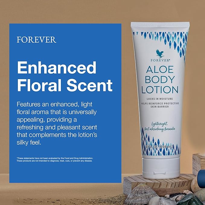 Forever Living - Aloe Body Lotion - For Smooth, Hydrated Skin - Vegan and Gluten-Free with Argan and Macadamia Oils 2 Pack (8 fl oz Each)